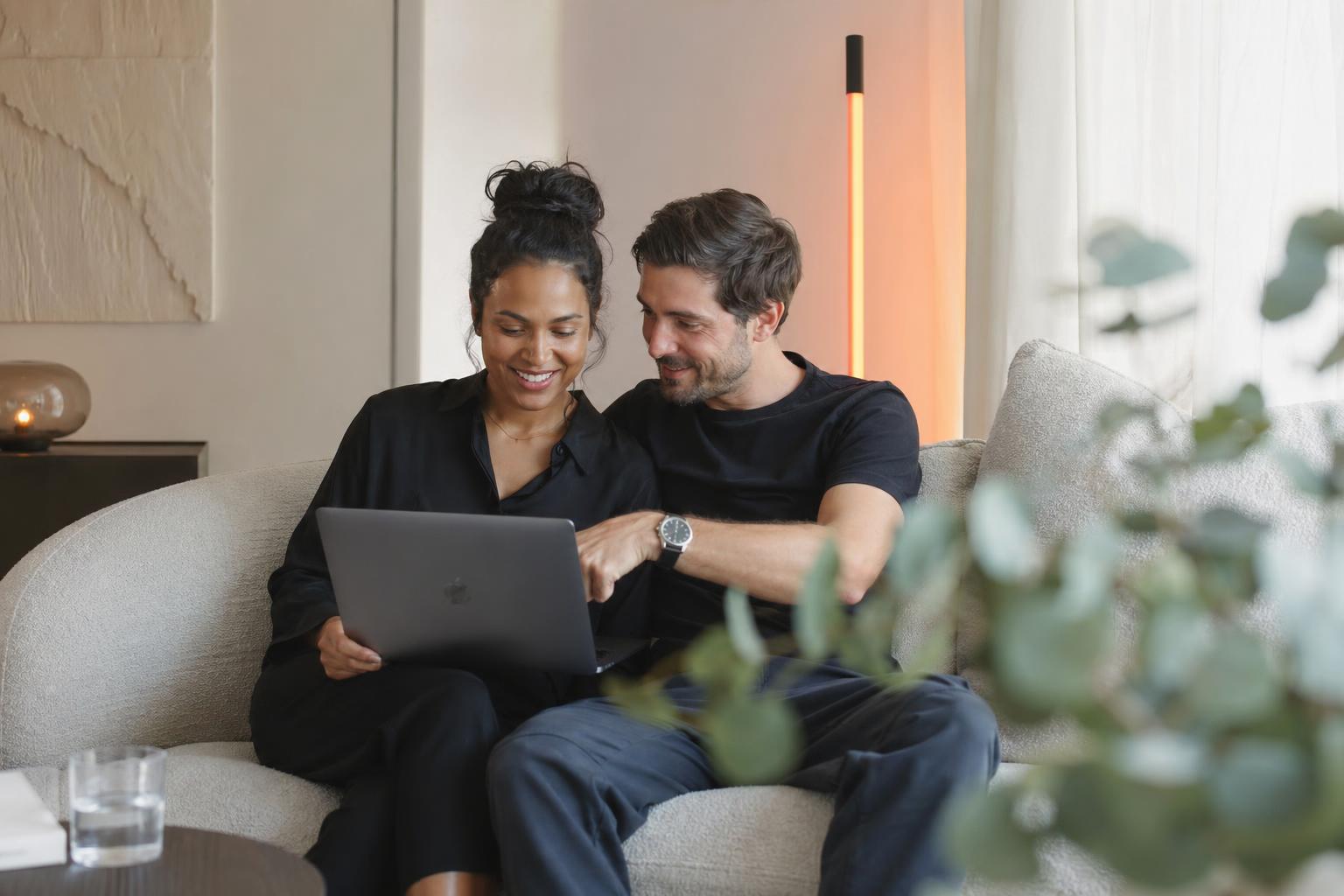 Couple reviewing personal loan options together